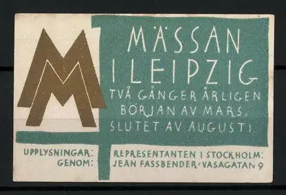 Reklamemarke Leipzig, Mässan i Leipzig, Buchstabe M