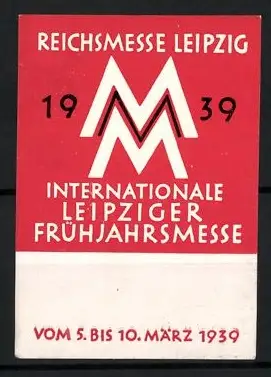 Reklamemarke Leipzig, Internationale Leipziger Frühjahrsmesse 1939, Messe-Logo