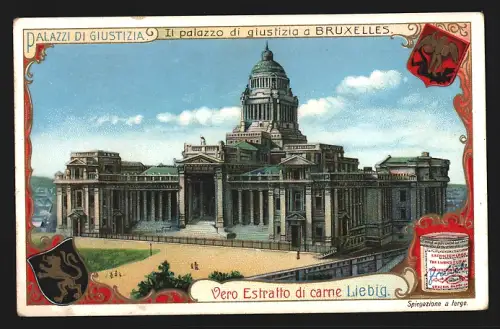 Sammelbild Liebig, Serie Palazzi di Giustizia, Palazzo a Bruxelles
