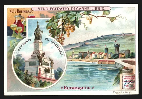 Sammelbild Liebig, Rudesheim, Niederwalddenkmal