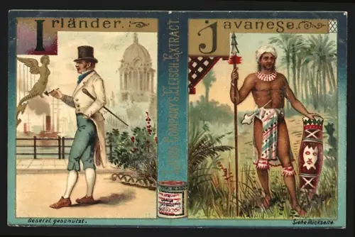 Sammelbild Liebig, Irländer und Javanese