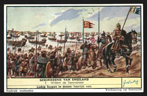 Sammelbild Liebig, Geschiedenis van Engeland, Willem de Ververaar