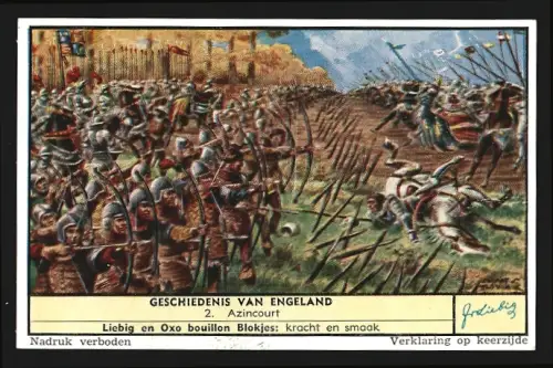 Sammelbild Liebig, Geschiedenis van Engeland, Azincourt