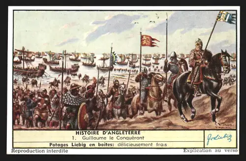 Sammelbild Liebig, Histoirce d`Angleterre, Guillaume de Conquerant