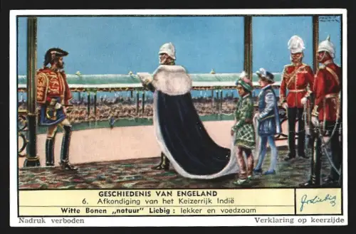Sammelbild Liebig, Geschiedenis van Engeland, Afkondiging van her Keizerrijk Indie