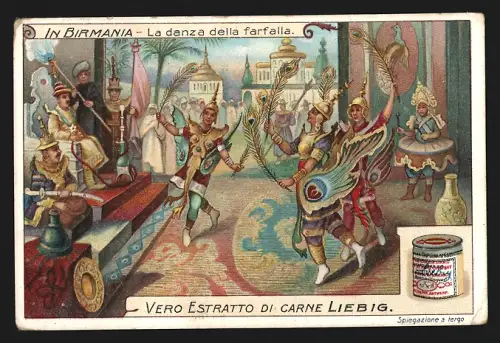 Sammelbild Liebig, Volkstanz aus Birma