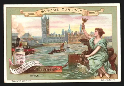 Sammelbild Liebig, Ströme Europas, Themse