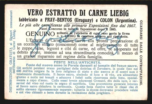 Sammelbild Liebig, Feste nell`Antichita