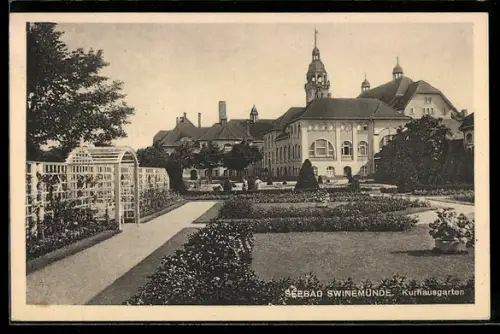 AK Swinemünde, Blick auf den Kurhausgarten