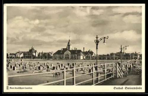 AK Swinemünde, Strand