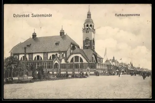 AK Swinemünde, Ostseebad, Kurhauspanorama