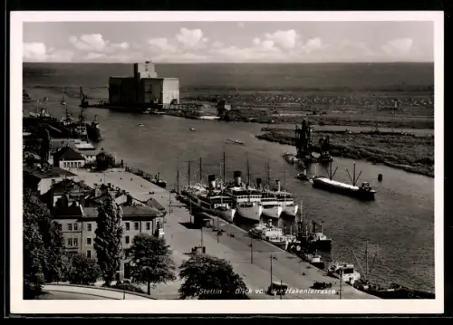 AK Stettin, Blick von der Hakenterrasse