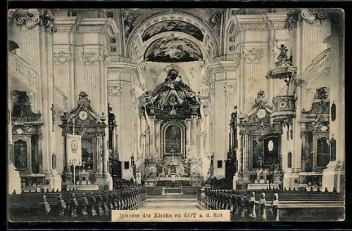 AK Rot a. d. Rot, Inneres der Kirche