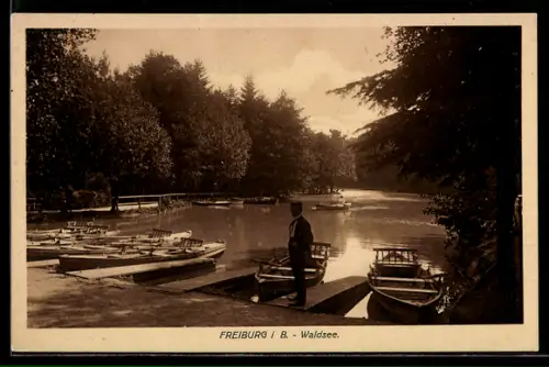 AK Freiburg i. B., Waldsee, Ruderboote