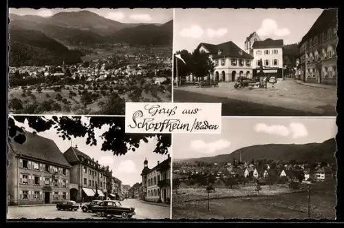AK Schopfheim /Baden, Stadtansicht, Marktplatz, Rathaus