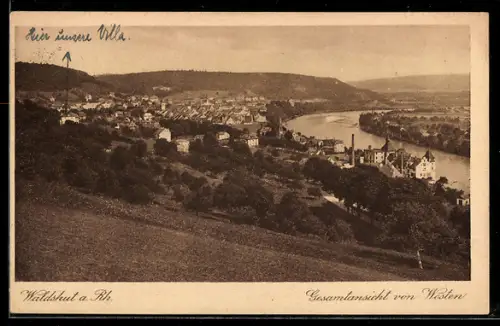 AK Waldshut a. Rh., Gesamtansicht von Westen