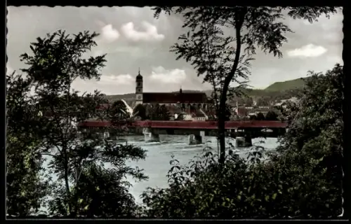 AK Bad Säckingen, Münster, Holzbrücke