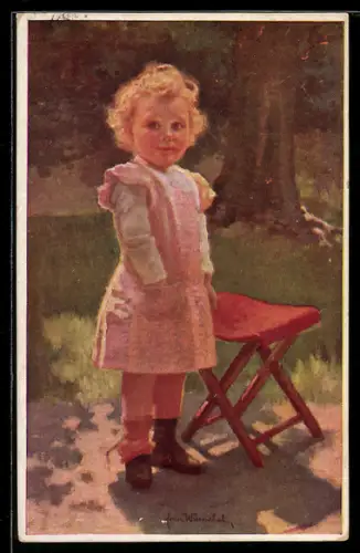 Künstler-AK Brüder Kohn (B.K.W.I) Nr.: 2044, Franz Wiesenthal, Blondes Mädchen