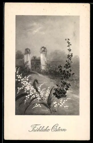 Künstler-AK Brüder Kohn (B.K.W.I) Nr. 4778-4: Tor mit Maiglöckchen, Ostergruss
