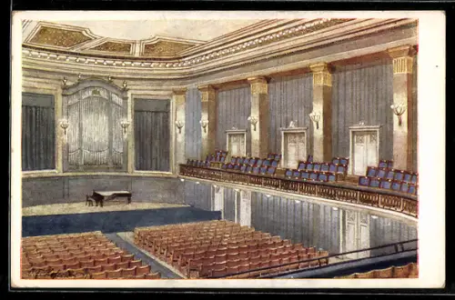 AK Wien, Konzerthaus, Mittlerer Saal mit Flügel