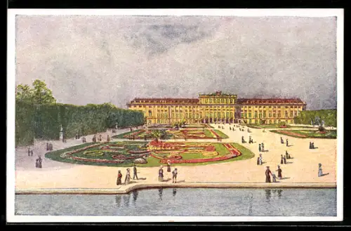 Künstler-AK Brüder Kohn (B.K.W.I) Nr. 791-2: Wien, Schloss Schönbrunn