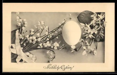 Künstler-AK Brüder Kohn (B.K.W.I) Nr. 4098-1: Zweig mit Osterei, Osterei