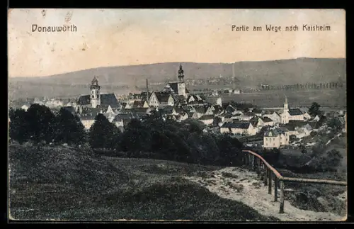 AK Donauwörth, Partie am Wege nach Kaisheim