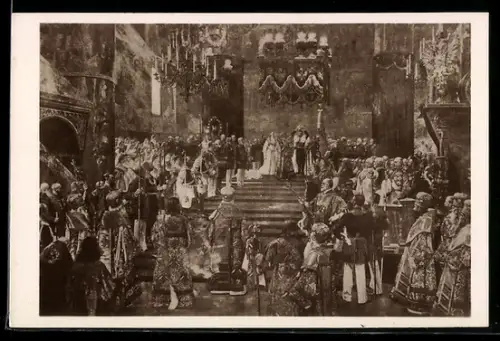 AK Krönungszeremonie Zar Nikolaus II. von Russland