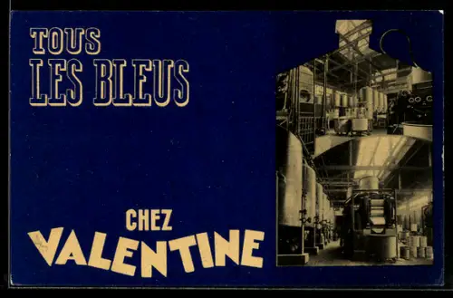AK Reklame für Valentine, Tous les Bleus