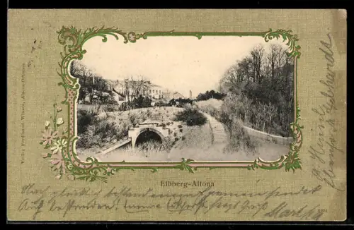 AK Hamburg-Altona, Elbberg, Park mit Tunnel