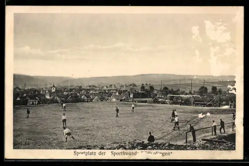 AK Wilferdingen, Sportplatz-Einweihung der Sportfreunde Wilferdingen 1930, Fussballspiel