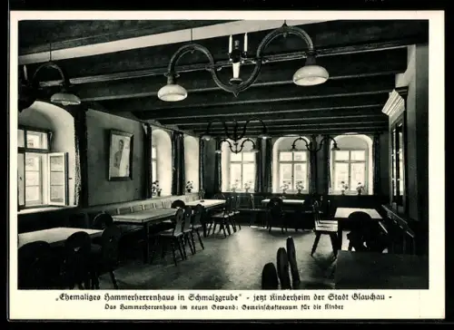 AK Schmalzgrube, Ehemaliges Hammerherrenhaus, jetzt Kinderheim der Stadt Glauchau, Gemeinschaftsraum