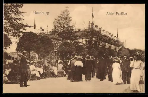 AK Hamburg-Neustadt, Gaststätte Alster Pavillon