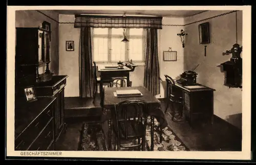 AK Wasserburg am Inn, Erziehungs-Institut der Englischen Fräulein, Geschäftszimmer, Innenansicht