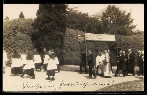 Foto-AK Weinheim /Bergstrasse, Fronleichnam 1929, Prozession