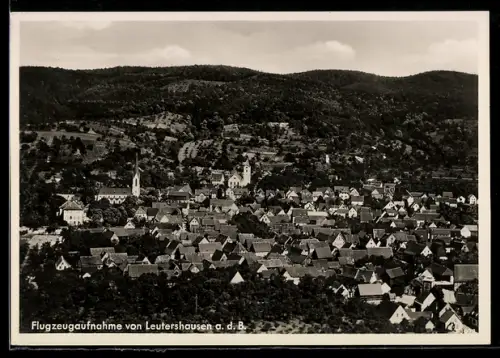 AK Leutershausen a. d. B., Teilansicht, Fliegeraufnahme