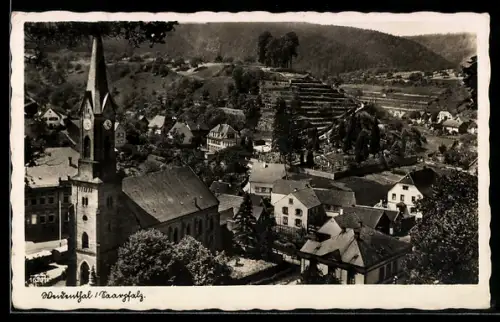 AK Weidenthal /Saarpfalz, Kirche, Ortsansicht, Weinberge