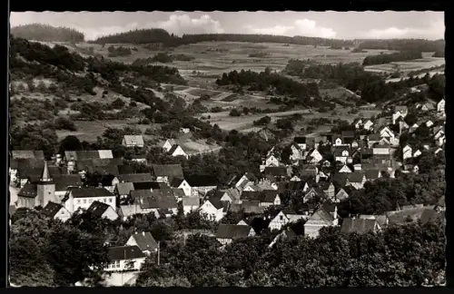 AK Donsbach /Dillkreis, Ortsansicht, Kirche, umliegende Landschaft