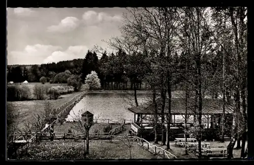 AK Hünfeld, Die Praforst, St. Hubertus, Campingplatz