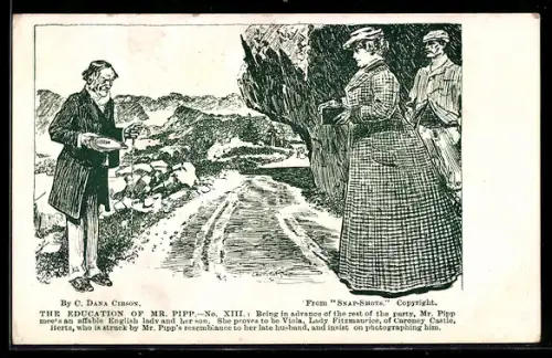 Künstler-AK Charles Dana Gibson: The Education of Mr. Pipp