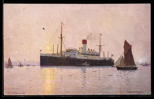AK Passagierschiff der Hamburg-Südamerikanische Dampfschiffahrts-Gesellschaft