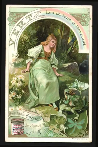 Sammelbild Liebig, Fleisch-Extrakt, Les couleurs de l`arc-en-ciel, Vert