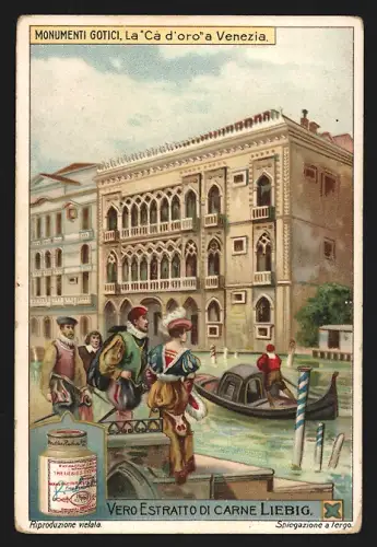 Sammelbild Liebig, Fleisch-Extrakt, Monumenti Gotici, La Ca d`oro a Venezia
