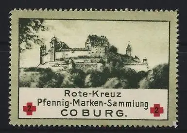 Reklamemarke Coburg, Rote-Kreuz Pfennig-Marken-Sammlung, Veste Coburg
