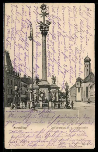 AK Straubing, Dreifaltigkeitssäule, Jesuitenkirche
