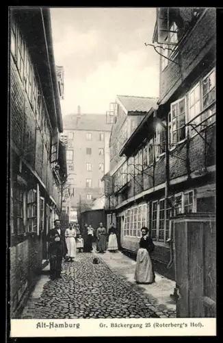 AK Alt-Hamburg, Gr. Bäckergang 25 (Roterberg`s Hof)