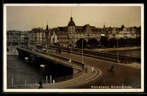 AK Konstanz, Rheinbrücke