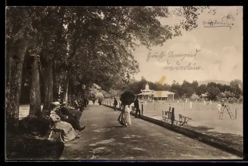 AK Baden-Baden, Lichtentaler Allee, Lawn-Tennisplatz