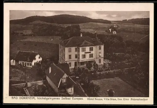AK Bad Dürrheim, Hotel Sonne, Villa Irma, Bes. Ernst Fehrenbacher