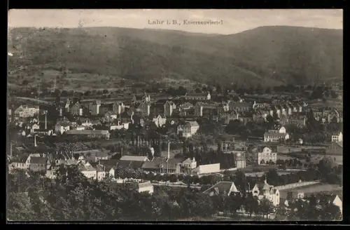 AK Lahr i. B., Kasernenviertel aus der Vogelschau